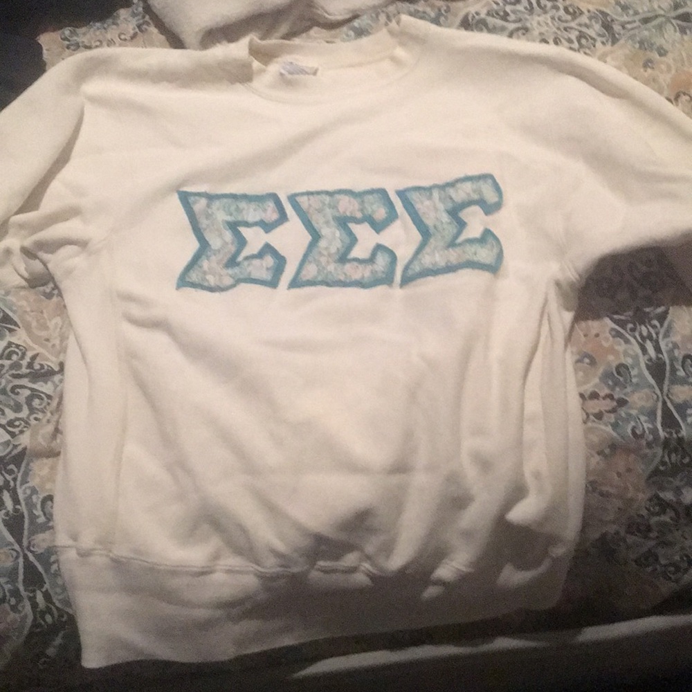 Vintage sorority letters tri sigma sweatshirt